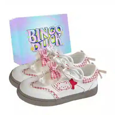 BINGO DUCK Retro Bow Low Sneakers