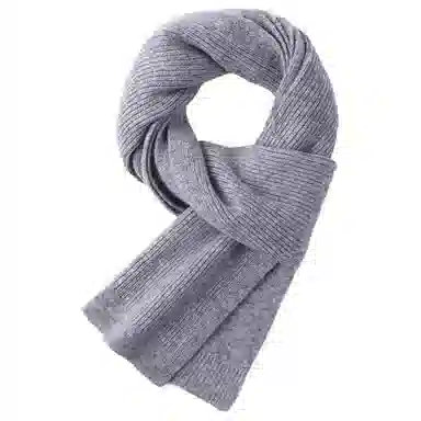 红豆 简约时尚柔软优雅百搭保暖 羊毛 绒线围巾 男女同款情侣款