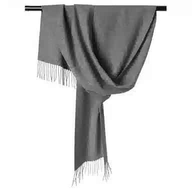 红豆 简约大气柔软轻盈百搭时尚 羊毛 绒线围巾 男女同款情侣款