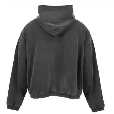 EPOWER PRESENTS Printed Washed Black Pullover Sweatshirt