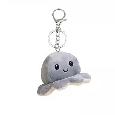 玄唐 趣味翻转变脸小章鱼公仔可爱玩具包包 毛绒 挂件 男女同款情侣款