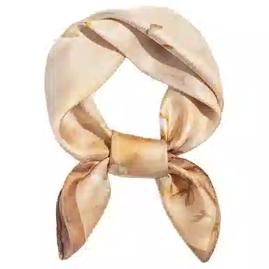 一米画纱 优雅中式花朵图案精致真丝材质高品质斜纹绸印花方巾如画系列 桑蚕丝 丝巾 女款