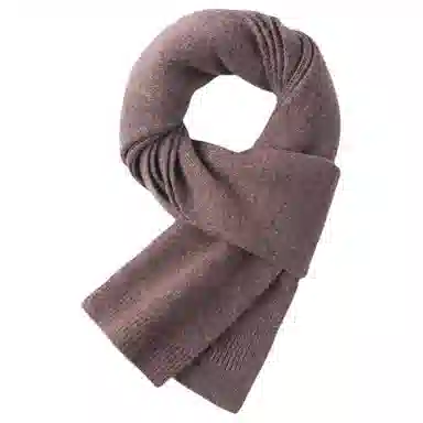 红豆 简约时尚柔软优雅百搭保暖 羊毛 绒线围巾 男女同款情侣款