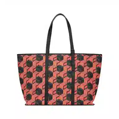 MCM Cubic Monogram Tote Red