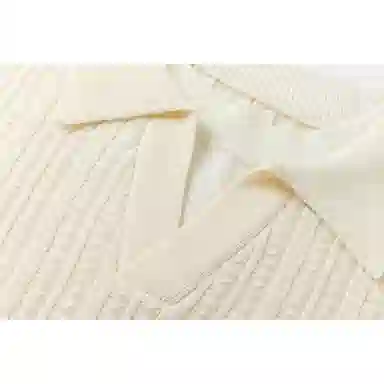 欧迪芬 美式圆领女秋冬季绵羊毛假两件内搭简约翻领毛衣 女款