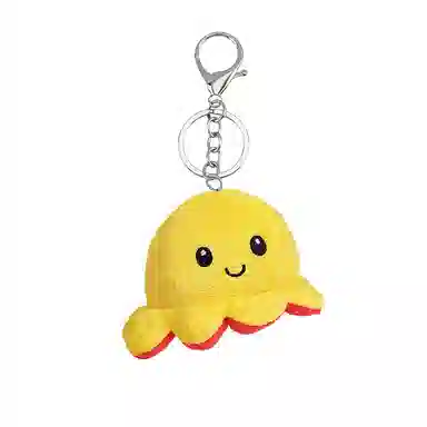 玄唐 趣味翻转变脸小章鱼公仔可爱玩具包包 毛绒 挂件 男女同款情侣款