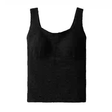 内在密码 蕾丝细带背心女带胸垫修身显瘦无袖上衣秋冬磨毛加绒保暖打底吊带 女款