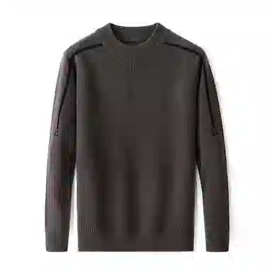 恒源祥 宽松纯色适中半高领长袖针织衫 女款