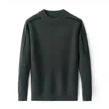 恒源祥 宽松纯色适中半高领长袖针织衫 女款