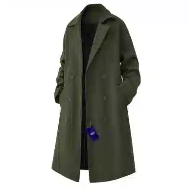 SANTASTIC Classic Double-Breasted Wool Coat