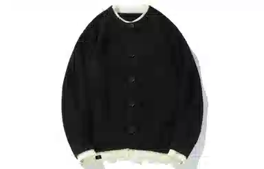 王者荣耀 假两件开衫外套春秋潮牌简约时尚学院风慵懒舒适日常户外通勤百搭针织衫上衣内搭叠穿单排扣毛衣 男女同款