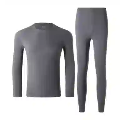 莫代尔 双面绒面料萃取山茶油圆领打底衣打底裤秋冬季抗寒舒适 保暖套装 男款