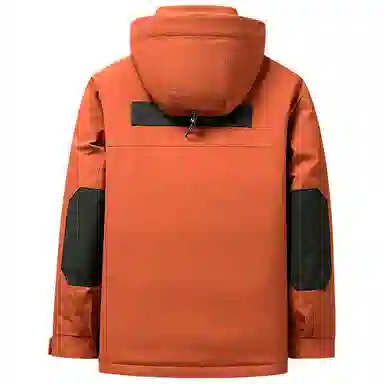 鸭鸭 中长款加厚连帽户外羽绒服 男款