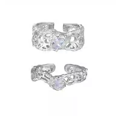 Kasono Hollow Kiss Ring S925 Silver