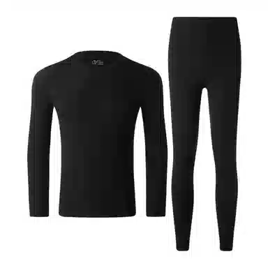 莫代尔 双面绒面料萃取山茶油圆领打底衣打底裤秋冬季抗寒舒适 保暖套装 男款