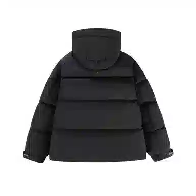 鸭鸭 冬季连帽外套经典袖标印花时尚设计潮流休闲百搭防风防寒户外运动通勤蓬松舒适保暖棉衣羽绒服 男女同款