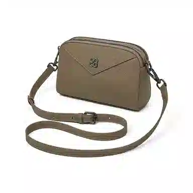 老人头 简约高级感百搭 牛皮拼合成革 单肩包 女款 黑色