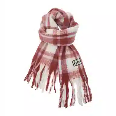 匹克 流苏撞色渐变韩系加厚防寒保暖 聚酯纤维 绒线围巾 男女同款情侣款