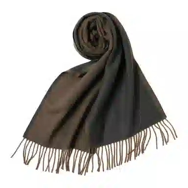 红豆 绒毛混纺格型方格条纹保暖 羊毛 绒线围巾 男女同款情侣款