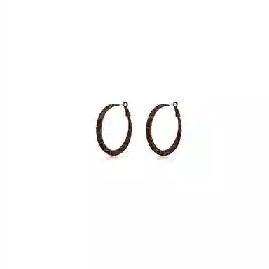 韵系 素圈豹纹复古 铜镀金 耳环 女款