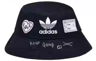 adidas Originals Trefoil Heart Doodle Bucket Hat Black