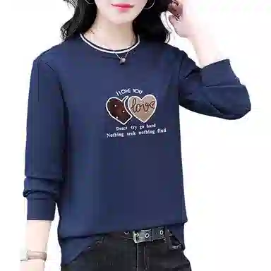 左岸 弹力修身柔软舒适潮范遮肉圆领显瘦时髦休闲时尚卫衣 女款