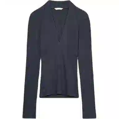 ZARA Soft V-Neck Ribbed Pullover Knitwear