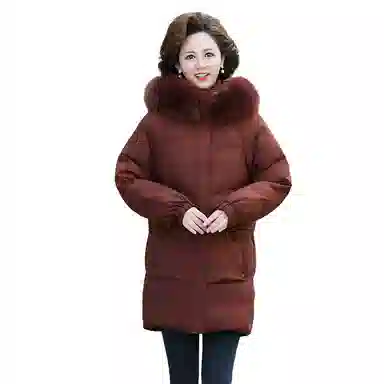 雅鹿 优雅中年妈妈装外套冬季羽绒服 女款