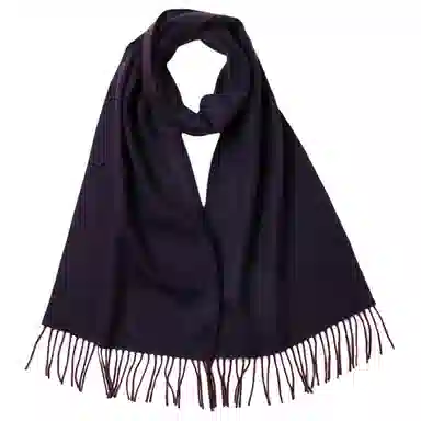 红豆 牌绒毛混纺毛笔字提花 羊毛 绒线围巾 男女同款情侣款