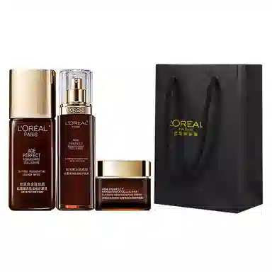 欧莱雅 金致臻颜黑松露水乳霜小样套装 淡纹提亮紧致保湿补水