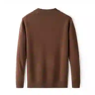 恒源祥 宽松纯色适中半高领长袖针织衫 女款