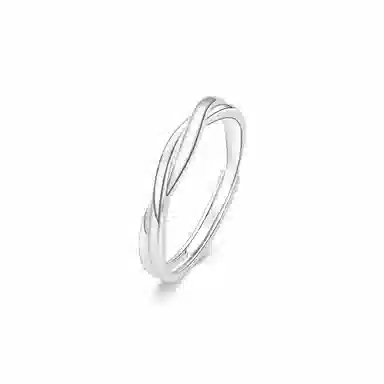 【S999足银|异地分开发】 极昼 莫比乌斯对戒 爱意交织爱无止境闪耀璀璨高级感设计可调节 浪漫约会告白礼赠 纯银 戒指 男女同款情侣款