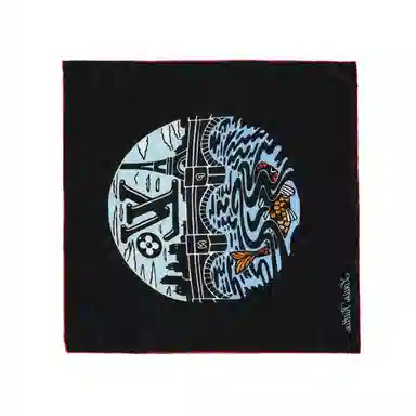 Louis Vuitton x Nigo Scarf Black Colorblock Print