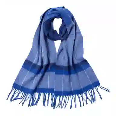 红豆 毛绒格型水纹条纹格子 羊毛 绒线围巾 男女同款情侣款