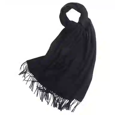 红豆 经典纯色轻盈柔软时尚百搭 羊毛 绒线围巾 男女同款情侣款