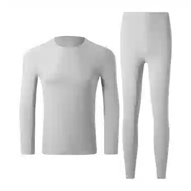 莫代尔 双面绒面料萃取山茶油圆领打底衣打底裤秋冬季抗寒舒适 保暖套装 男款