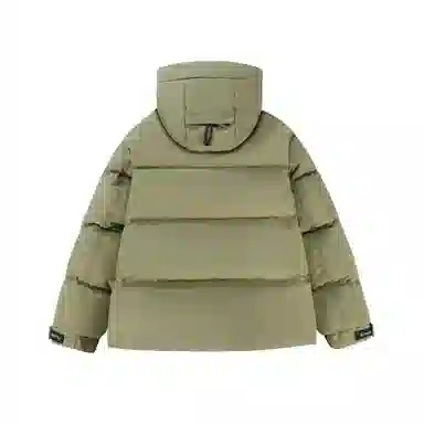 鸭鸭 冬季连帽外套经典袖标印花时尚设计潮流休闲百搭防风防寒户外运动通勤蓬松舒适保暖棉衣羽绒服 男女同款