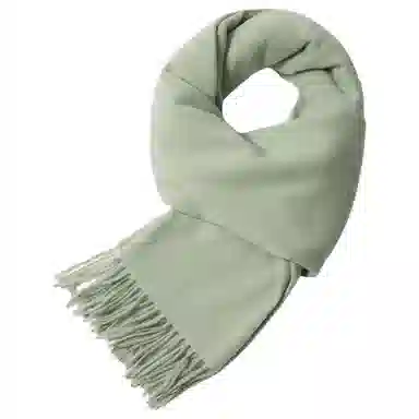 红豆 简约柔软舒适纯色时尚百搭 羊毛 绒线围巾 男女同款情侣款