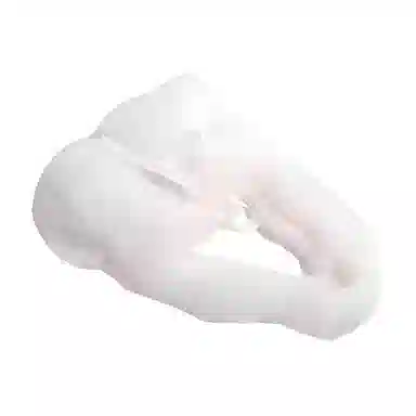 MINLUBAOLUO Bow Plush Tote Bag White