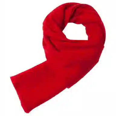 红豆 舒适时尚百搭中国红保暖 羊绒 绒线围巾 男女同款情侣款