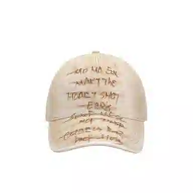 艾佳微 个性小众涂鸦遮阳帽深顶百搭大头围显脸小运动字母 棉 鸭舌帽 男女同款情侣款