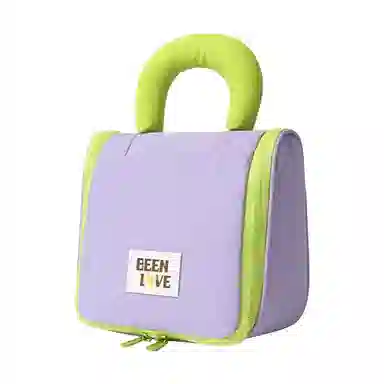 悦语美妆包 便携收纳防尘 高颜值化妆包大容量手提化妆品包旅行棉花糖色洗漱包