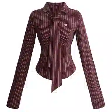 UNIFREE Vintage Stripe Shirt Red