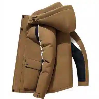 FORHUG Geometric Colorblock Down Jacket