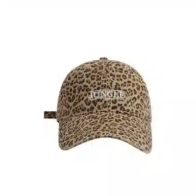 艾佳微 做旧豹纹深顶大头围显脸小软顶高级感潮 棉 鸭舌帽 男女同款情侣款