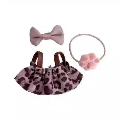 图米鱼 豹纹套装 酷酷裙心底 娃衣着替