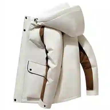 FORHUG Geometric Colorblock Down Jacket
