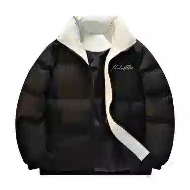PAUL COSTELLOE Logo Colorblock Down Jacket