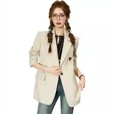 法文箱子 高级感小个子中长款西装 女款