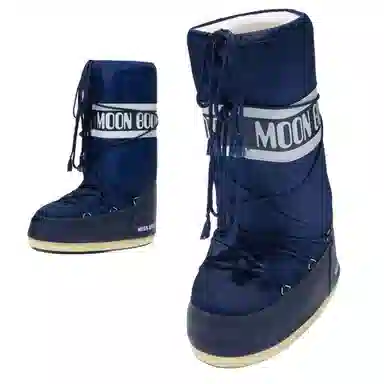 Moon Boot Lace-Up Mid Snow Boots Blue
